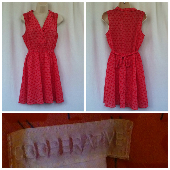 Cooperative Dresses & Skirts - Cooperative dress Size S Orange pink flamingos